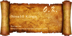 Osvald Kinga névjegykártya